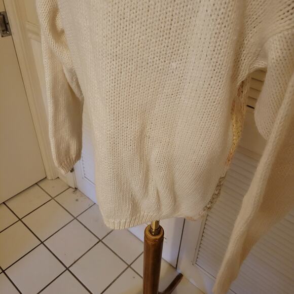 Vintage 80s Geometric Pastel Oversized Sweater Ashleigh Morgan L Long Pullover - Picture 6 of 7